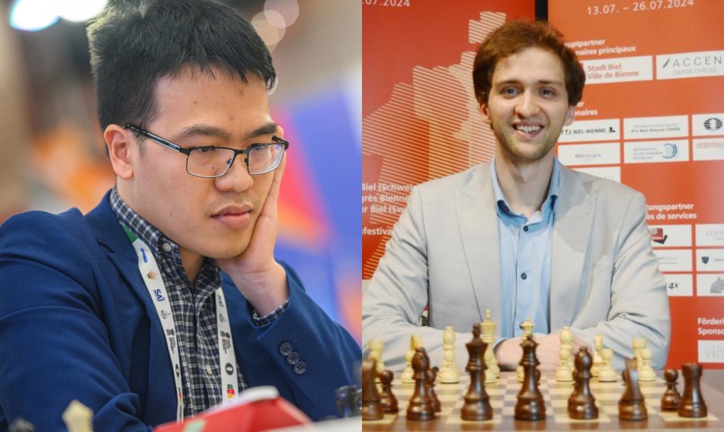 Lê Quang Liêm bất phân thắng bại với Alexander Donchenko ở cuộc so tài tối 14/11 (Ảnh: FIDE).