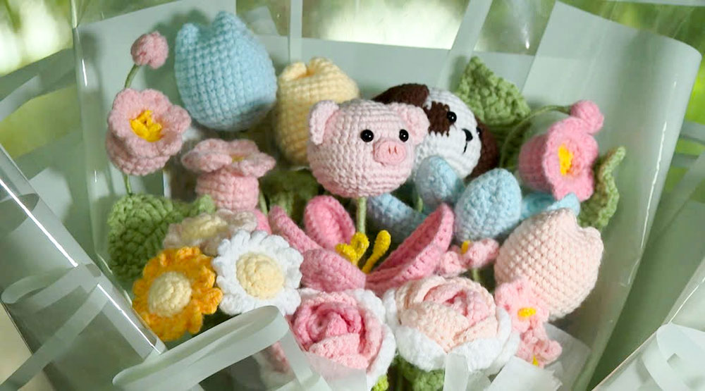 Những sản phẩm xinh đẹp chính là động lực để Cà Mum vượt qua khó khăn trên hành trình phát triển nghề len.