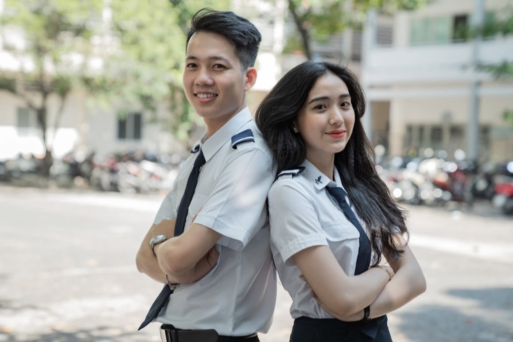 Đồng phục của sinh viên tại Học viện Hàng không Việt Nam (Ảnh: T.H).

