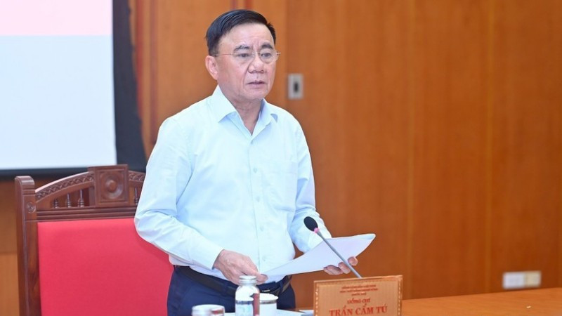 Đồng chí Trần Cẩm Tú, Ủy viên Bộ Chính trị, Thường trực Ban Bí thư. (Ảnh: ĐĂNG KHOA)