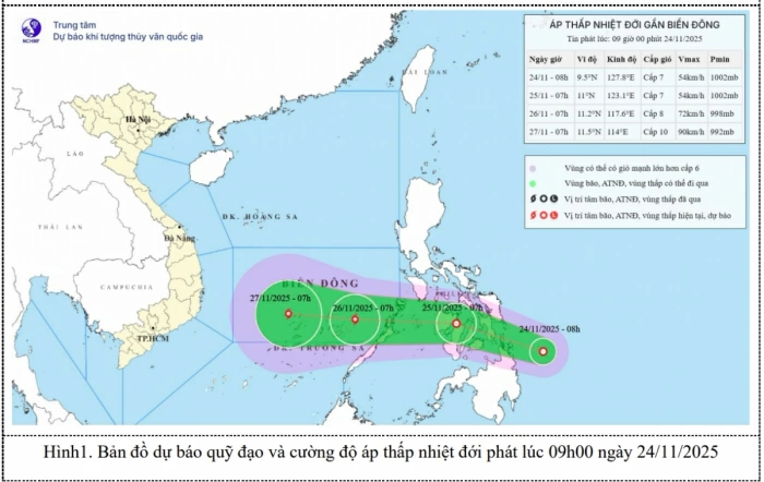 Áp thấp nhiệt đới gần Biển Đông có khả năng mạnh lên thành bão