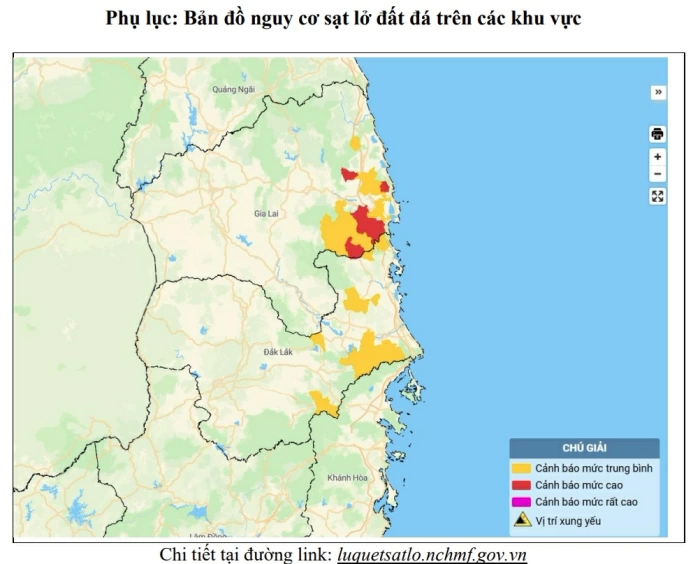 Cảnh báo sạt lở đất, sụt lún đất do mưa lũ, dòng chảy tại Gia Lai và Đắk Lắk