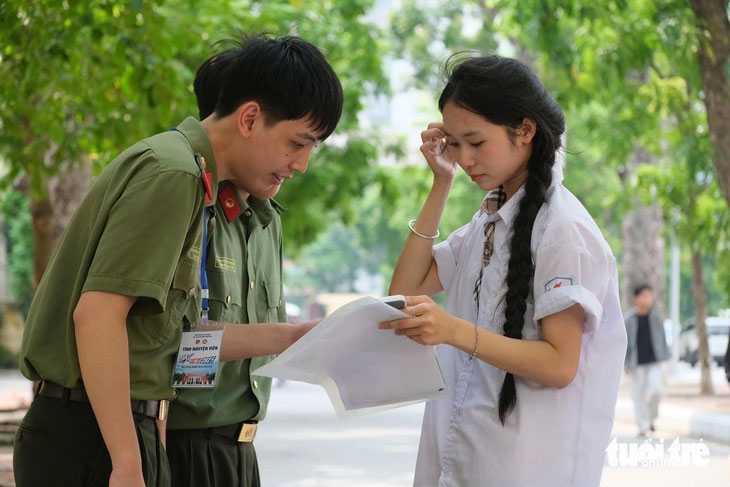 Thí sinh tham dự kỳ thi đánh giá của Bộ Công an năm 2025. Ảnh: NGUYÊN BẢO