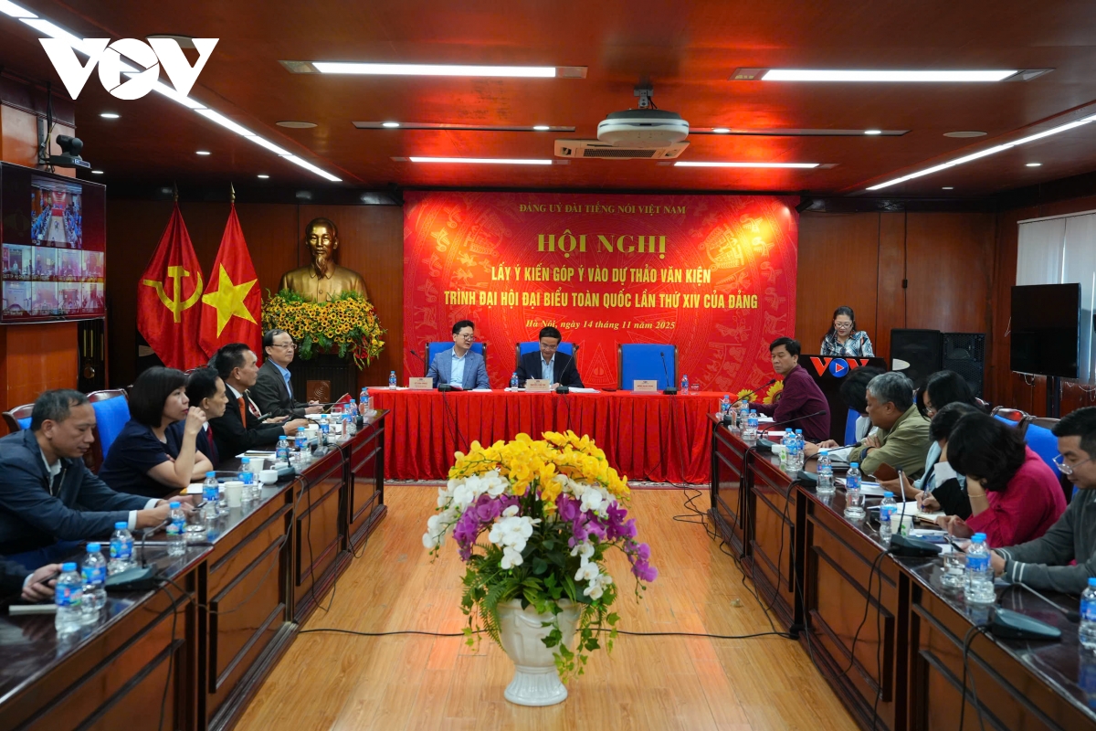 Đảng ủy Đài Tiếng nói Việt Nam tổ chức hội nghị lấy ý kiến góp ý vào Dự thảo Văn kiện trình Đại hội đại biểu toàn quốc lần thứ XIV của Đảng.