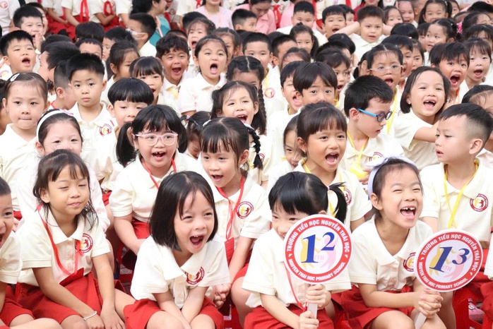 Học sinh Trường Tiểu học Trần Hưng Đạo (phường Bến Thành, TP HCM)