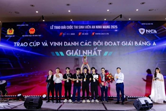 Học viện Công nghệ Bưu chính Viễn thông vô địch Cuộc thi Sinh viên an ninh mạng 2025