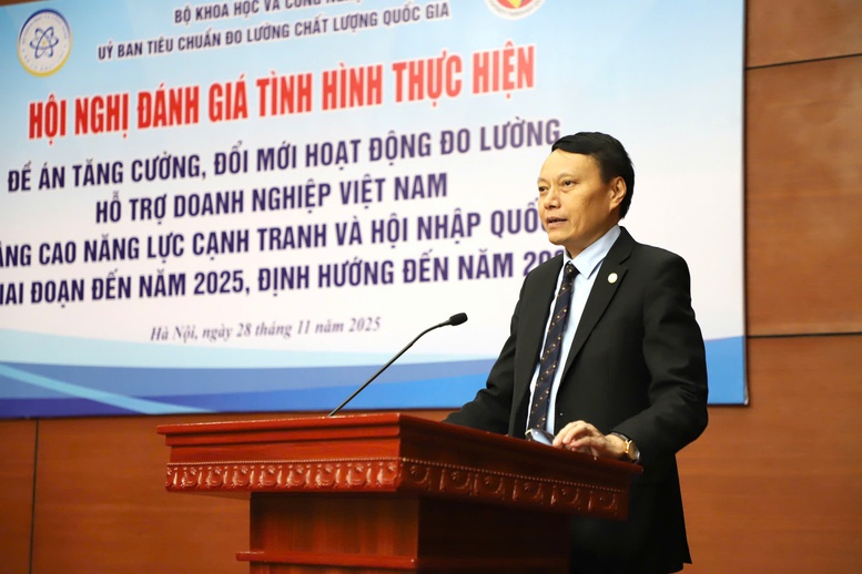 TS. Trần Hậu Ngọc, Phó Chủ tịch Ủy ban Tiêu chuẩn Đo lường Chất lượng Quốc gia phát biểu tại Hội nghị - Ảnh: VGP/TG

