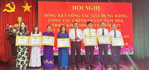 Khen thưởng các cá nhân hoàn thành xuất sắc nhiệm vụ năm 2024.