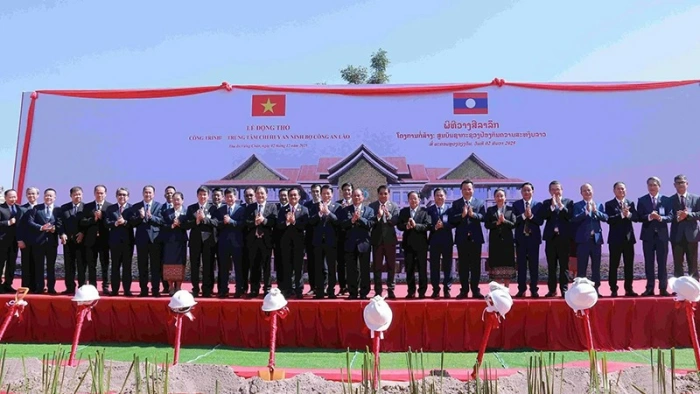 Khởi công xây dựng công trình Trung tâm chỉ huy an ninh Bộ Công an Lào