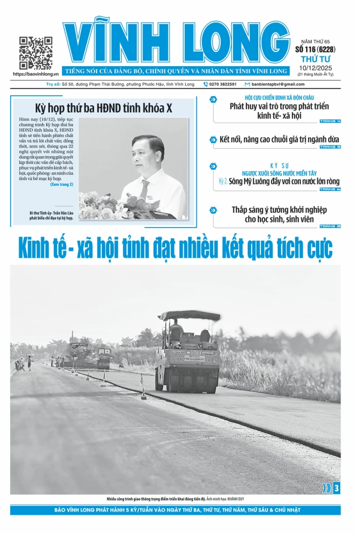 Mời bạn đọc xem báo in số 116 (6228) thứ tư ngày 10/12/2025