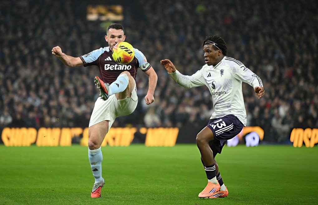 Man Utd nhập cuộc chậm tại Villa Park (Ảnh: Getty).
