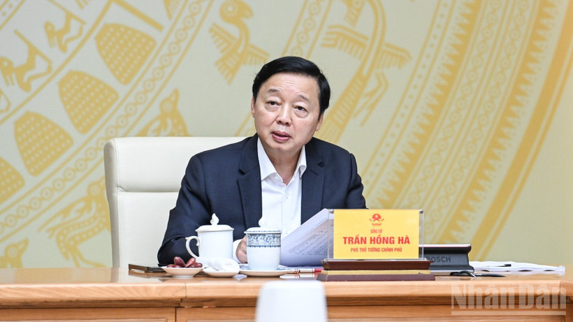 Phó Thủ tướng Chính phủ Trần Hồng Hà chủ trì Phiên họp thứ 27 của Ban Chỉ đạo Quốc gia về IUU. (Ảnh: TRẦN HẢI)