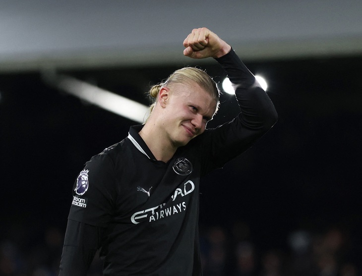 Haaland cuối cùng đã chạm cột mốc 100 bàn thắng tại Giải ngoại hạng Anh - Ảnh: REUTERS

