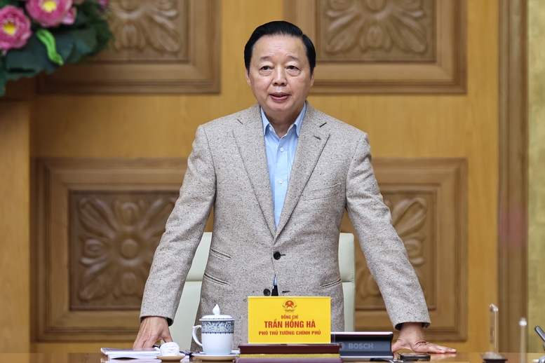 Phó Thủ tướng Trần Hồng Hà phát biểu tại phiên họp - Ảnh: VGP/Nhật Bắc