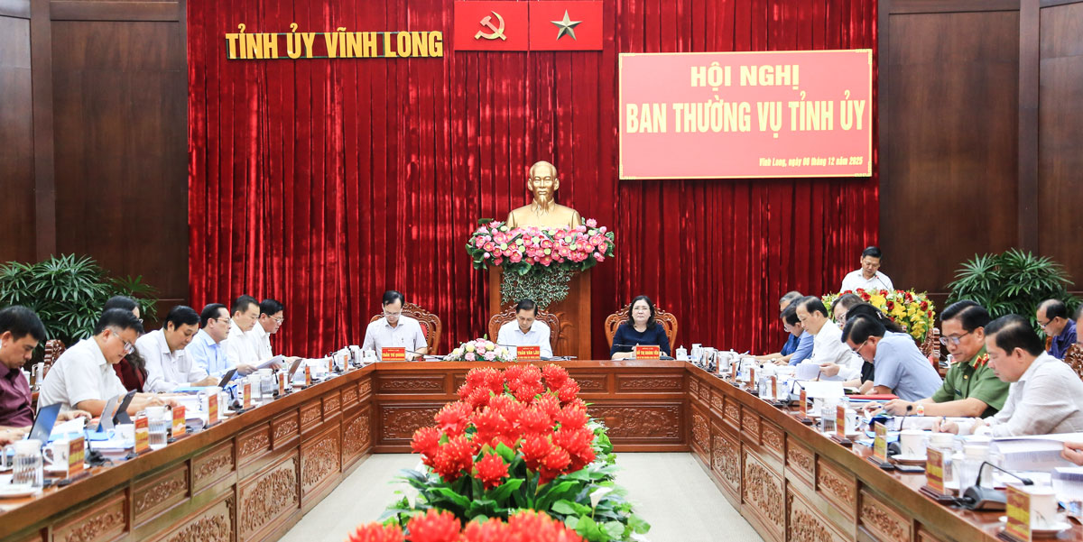 - Hội nghị kiểm điểm, đánh giá, xếp loại chất lượng đối với tập thể, cá nhân Ủy viên Ban Thường vụ Tỉnh ủy năm 2025.