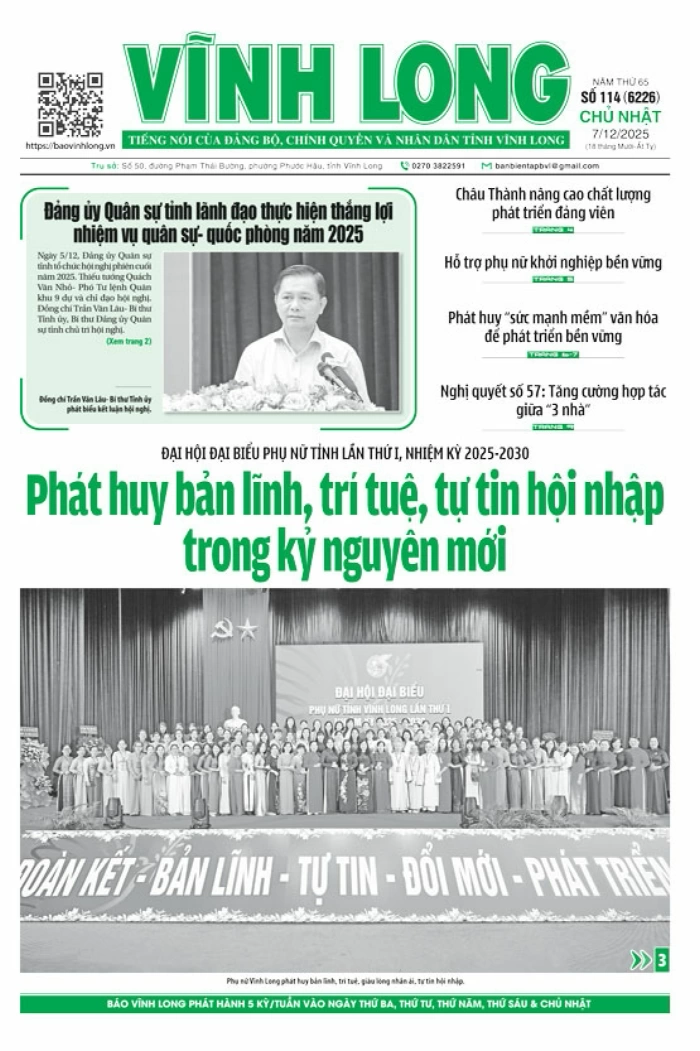 Mời bạn đọc xem báo in số 114 (6226) chủ nhật ngày 7/12/2025