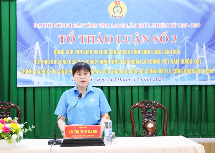 Đóng góp Văn kiện Đại hội Công đoàn tỉnh Vĩnh Long lần thứ I