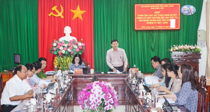 Thẩm tra các dự thảo nghị quyết thuộc lĩnh vực pháp chế