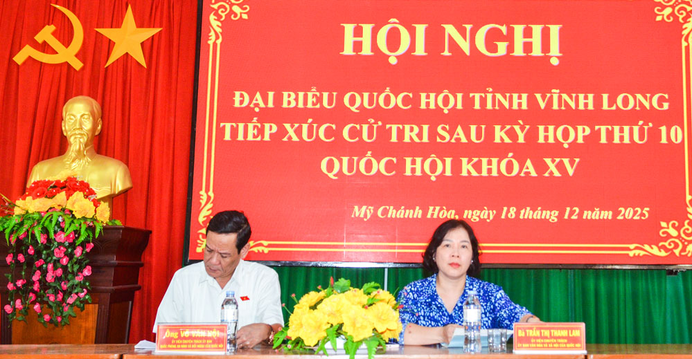 ĐBQH tiếp xúc cử tri xã Mỹ Chánh Hòa.