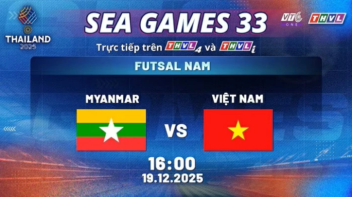 Trực tiếp  futsal SEA Games 33: Việt Nam vs Myanmar