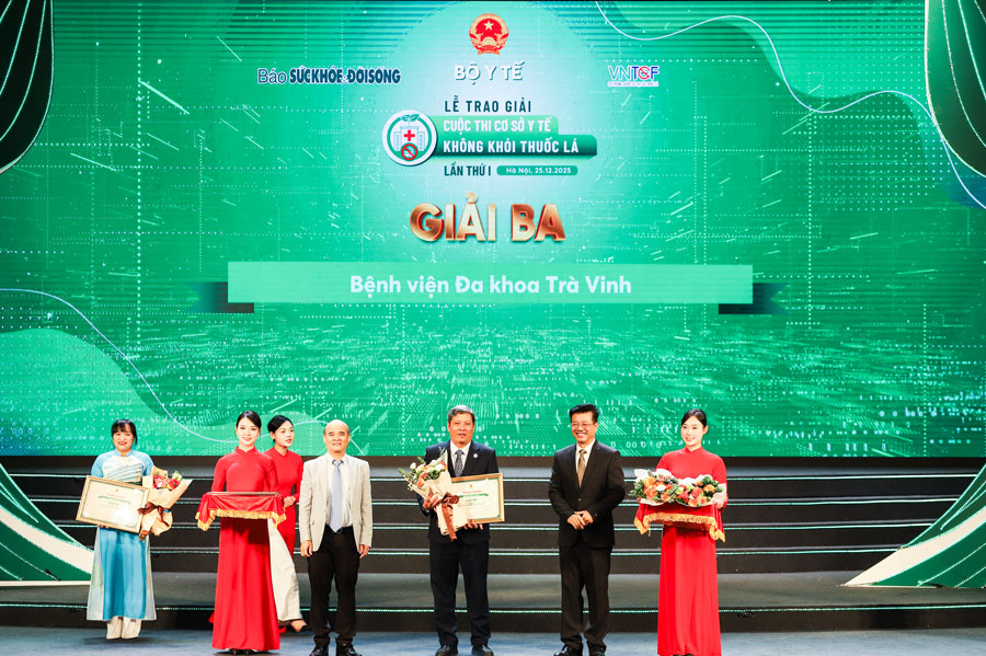 BVĐK Trà Vinh đạt giải 3 Cuộc thi “Cơ sở y tế không khói thuốc lá” lần thứ I.