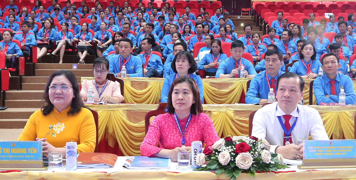 Đại biểu tham dự Đại hội Công đoàn tỉnh Vĩnh Long lần thứ I, nhiệm kỳ 2025-2030.