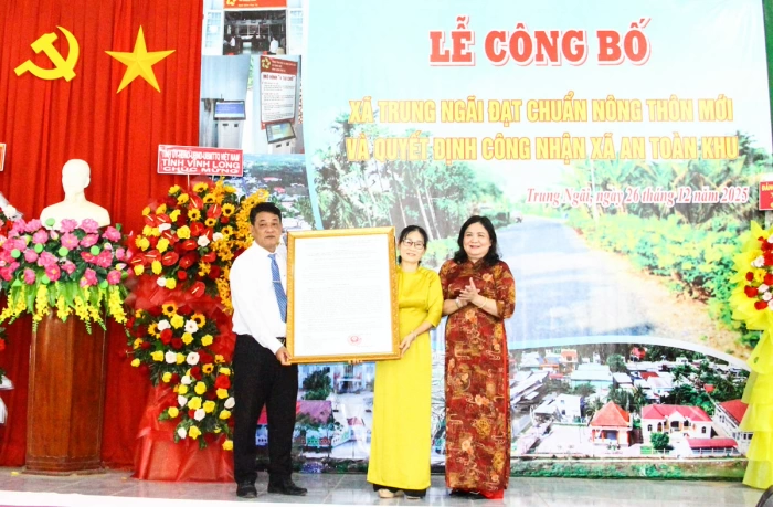 Xã Trung Ngãi đạt chuẩn nông thôn mới và được công nhận xã An toàn khu