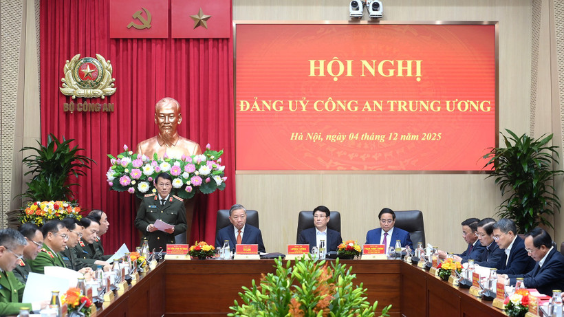 Hội nghị Đảng ủy Công an Trung ương. (Ảnh: ĐĂNG KHOA)
