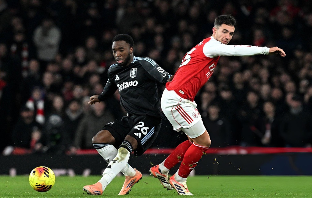 45 phút đầu tiên giữa Arsenal và Aston Villa diễn ra trong bế tắc (Ảnh: Getty).