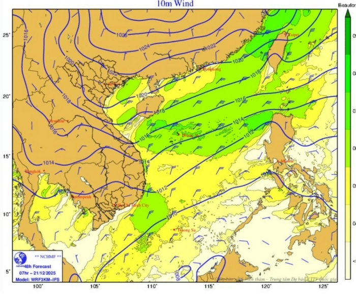 Cảnh báo gió mạnh, sóng lớn trên vùng biển Vĩnh Long
