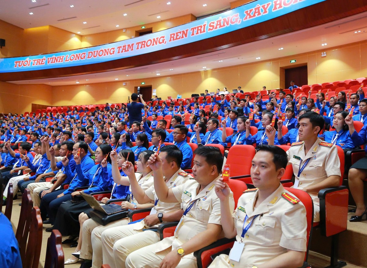 Đại biểu biểu quyết bầu Đoàn Chủ tịch.