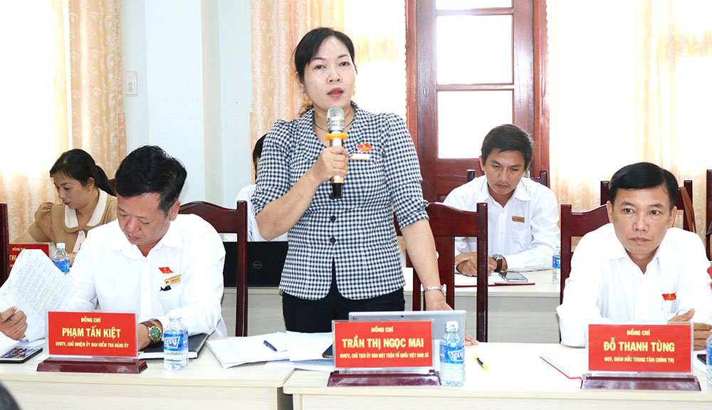 Đại biểu phát biểu tại hội nghị.