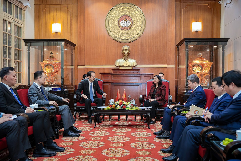 Toàn cảnh buổi tiếp.