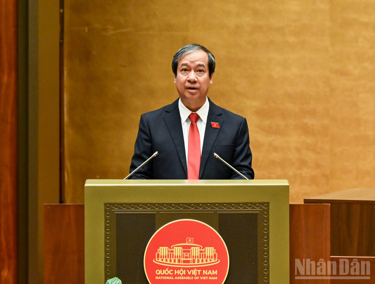 Bộ trưởng Giáo dục và Đào tạo Nguyễn Kim Sơn. (Ảnh: DUY LINH)
