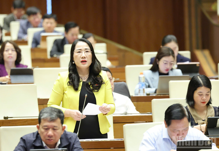 Đại biểu Quốc hội Nguyễn Thị Thủy. (Ảnh: DUY LINH)

