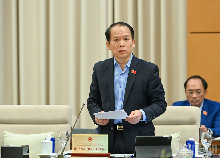 Chủ nhiệm Ủy ban Pháp luật và Tư pháp Hoàng Thanh Tùng. (Ảnh: DUY LINH)