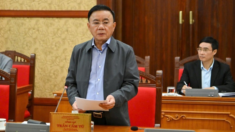 Đồng chí Trần Cẩm Tú, Ủy viên Bộ Chính trị, Thường trực Ban Bí thư. (Ảnh: THỦY NGUYÊN)