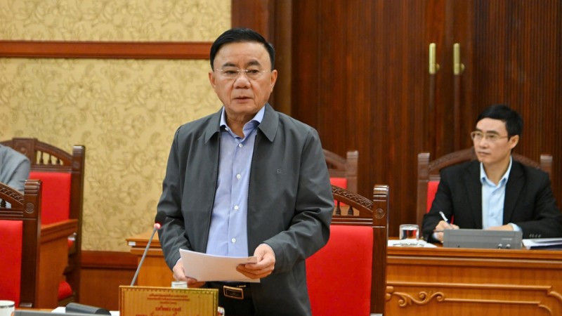 Đồng chí Trần Cẩm Tú, Ủy viên Bộ Chính trị, Thường trực Ban Bí thư. (Ảnh: THỦY NGUYÊN)