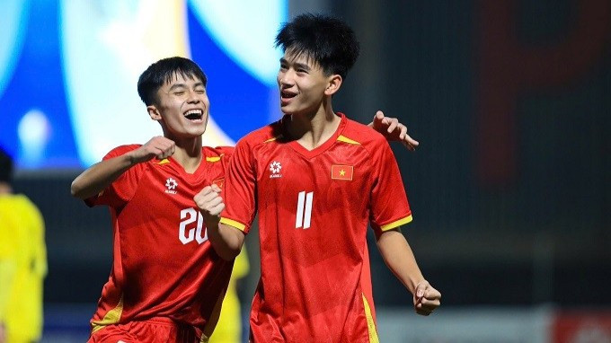 U17 Việt Nam xuất sắc tiến vào Vòng chung kết U17 châu Á 2026 với thành tích toàn thắng vòng loại. (Ảnh: Đức Cường/VFF)
