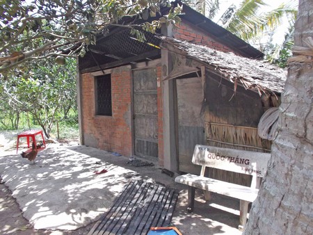 Căn nhà xảy ra vụ án thương tâm.