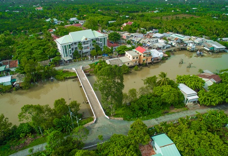 Cơ quan hành chính xã mới xây dựng.