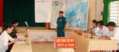 9.10.Duy.PCTT: Giả định tình huống thực tế và cách xử lý vấn đề được đưa ra trong buổi diễn tập.