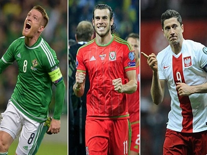 Robert Lewandowski là Vua phá lưới vòng loại còn Gareth Bale xuất sắc đưa Xứ Wales vào vòng chung kết. (Ảnh: Telegraph)