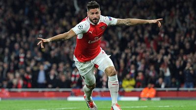 Giroud tỏa sáng chỉ đúng 3 phút sau khi vào sân giúp Arsenal giành chiến thắng. (Nguồn: AP)