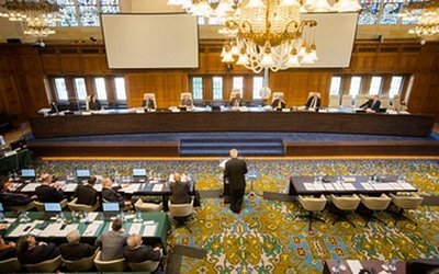 Toàn cảnh một phiên xét xử của PCA. Ảnh PCA