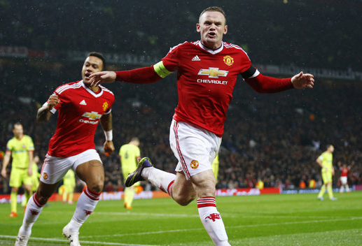 Niềm vui của Rooney sau khi ghi bàn cho M.U. Ảnh: Reuters