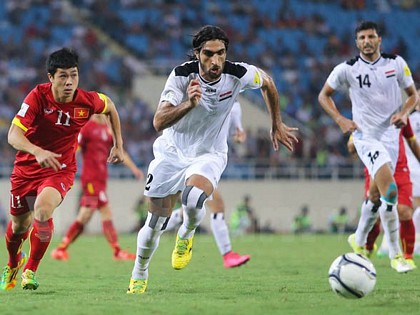 Đội tuyển Iraq đã bỏ cách khá xa đối thủ Việt Nam tại bảng F vòng loại World Cup 2018. (Ảnh: Minh Chiến/Vietnam+)