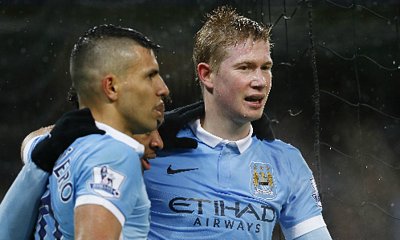 Man City trở lại quỹ đạo nhờ màn tỏa sáng của De Bruyne. Ảnh: Reuters.