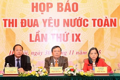 Quang cảnh buổi họp báo. (Ảnh: Thống Nhất/TTXVN)