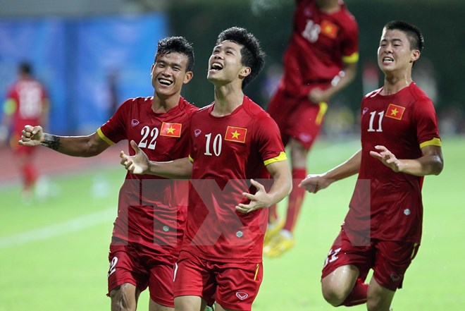 Đội tuyển U23 Việt Nam tại SEA Games 28, tháng 6/2015. (Ảnh: Quốc Khánh/TTXVN)